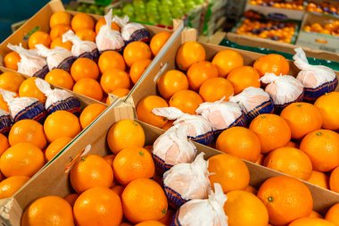 Kış mevsiminin ortasında İspanya 'dan kaliteli portakallar.