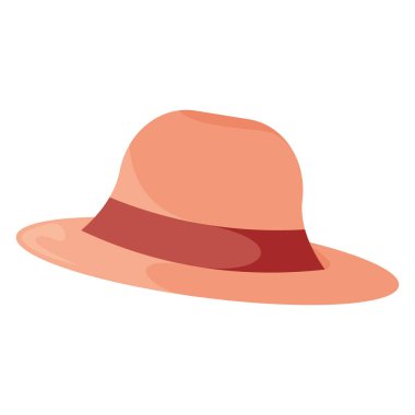 Klasik çizgili kadın şapkası.