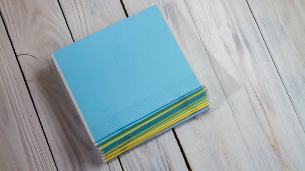 New school notebooks prepared for the new school year — Stock Photo, Image