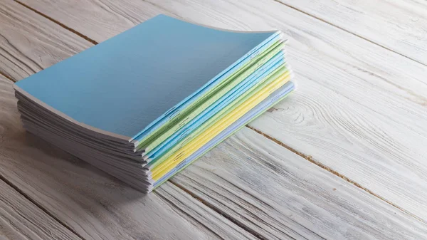 New School Notebooks Prepared New School Year — Stock Photo, Image