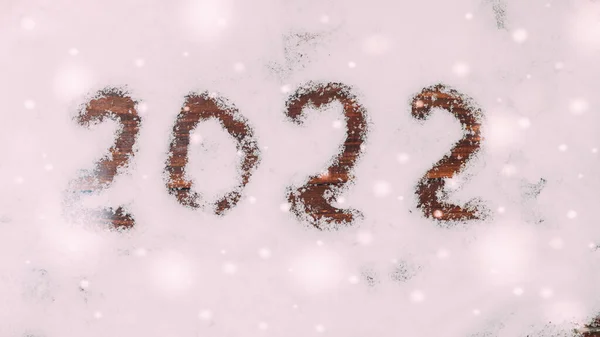 2022 Saludos Nieve Para Navidad Invierno —  Fotos de Stock