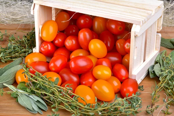 Italian tomatoes in box — Stock Photo, Image