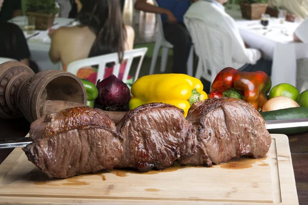 Roast meat with vegetables — Stock Photo, Image