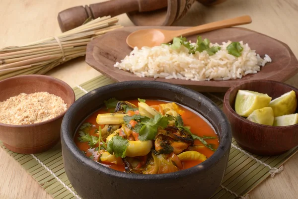 Brazilian Seafood Stew - Moqueca — Stock Image Brazilian Seafood Stew - Moqueca Royalty Free Stock Images