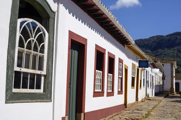 Αποικιακή σπίτια - ιστορική πόλη Tiradentes — Φωτογραφία Αρχείου