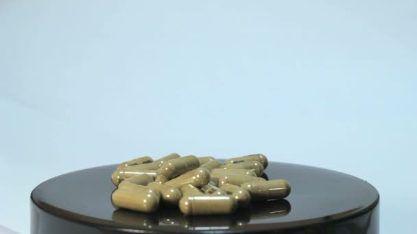 Many different spinning drugs pills rotate 3 — Stock Video