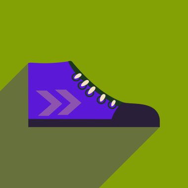 Uzun gölge rahat lastikbotlar ile düz simgesi