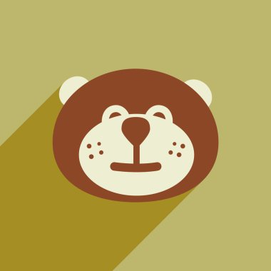 uzun gölge Kanada beaver ile düz simgesi