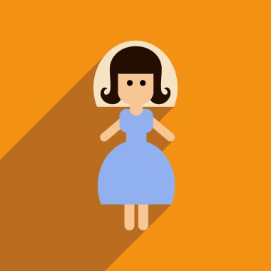 Uzun gölge Gelin düz web simgesi