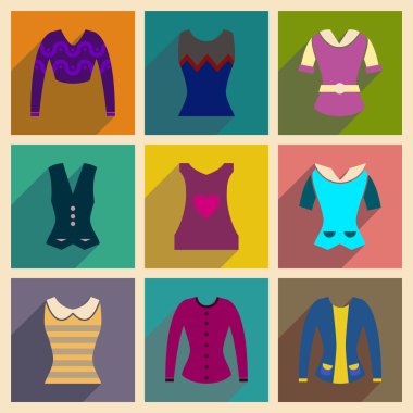 Düz kutsal kişilerin resmi ile uzun gölge Bayanlar Bluzlar kavramı