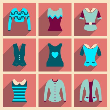 Düz kutsal kişilerin resmi ile uzun gölge Bayanlar Bluzlar kavramı