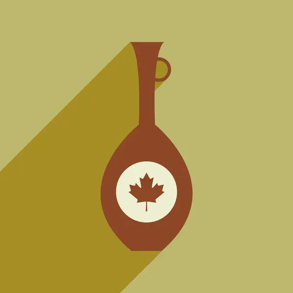 Ploché ikony s stín kanadské jar — Stockový vektor