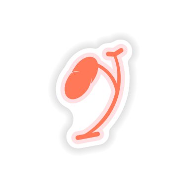 Kağıt etiket üzerinde beyaz arka plan vücut dalak