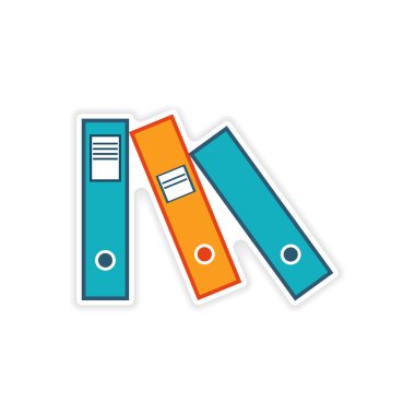 şık kağıt klasörler belgeler için etikette