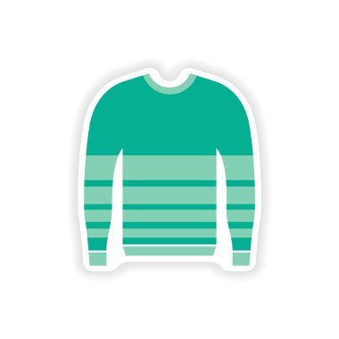 Beyaz arka plan kazak bulunan şık kağıt etiket