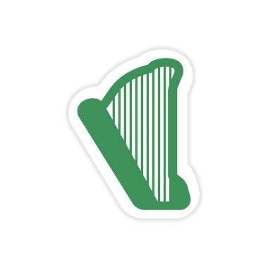 Beyaz arka plan Yunan harp bulunan kağıt etiket