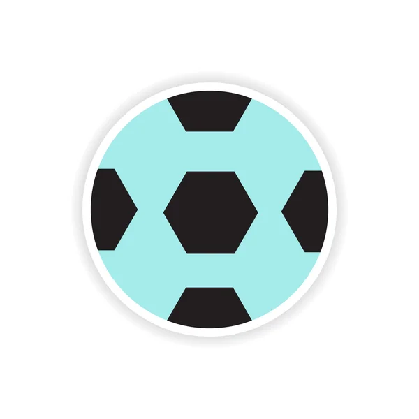 Paper sticker Brazilian football on white background — Stock Vector