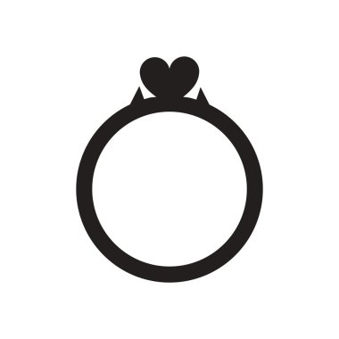 Siyah ve beyaz ringde düz simgesi