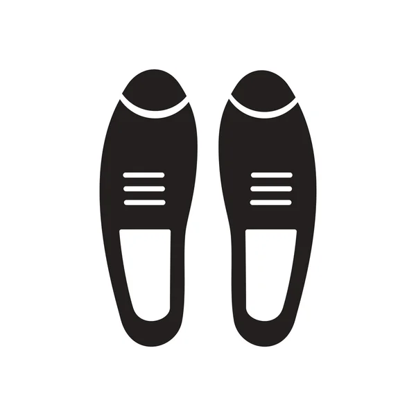 黒と白の男性靴フラット アイコン — ストックベクタ