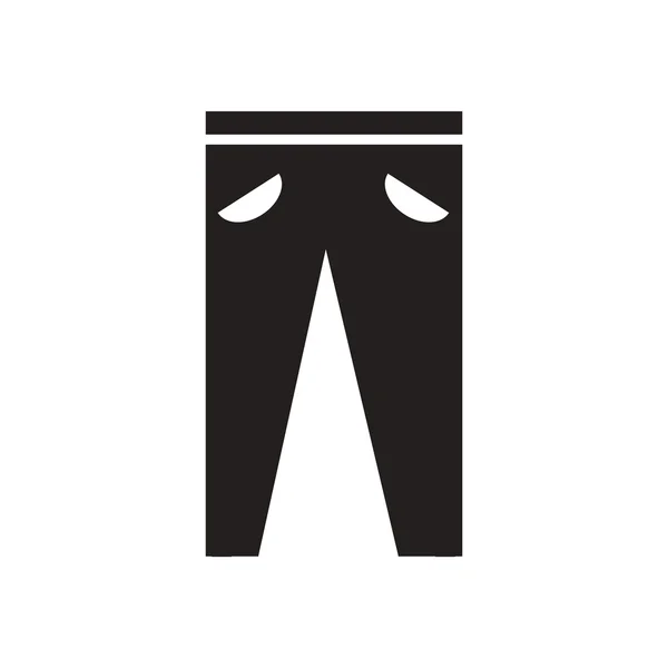 Ícone liso em calças de homem preto e branco — Vetor de Stock