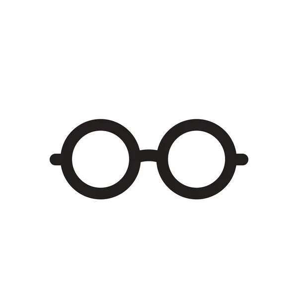 Icona piatta in occhiali bianchi e neri — Vettoriale Stock