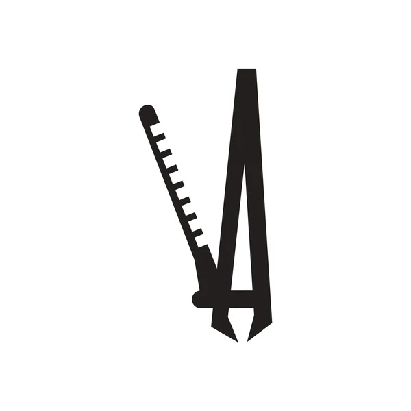 Ícone plano em ferro ondulado preto e branco — Vetor de Stock