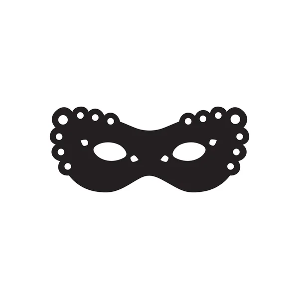 Flache Ikone in schwarz-weißen Masken — Stockvektor