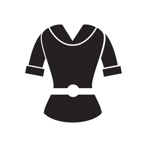Плоска ікона в чорно-білій жінці кардиган — стоковий вектор