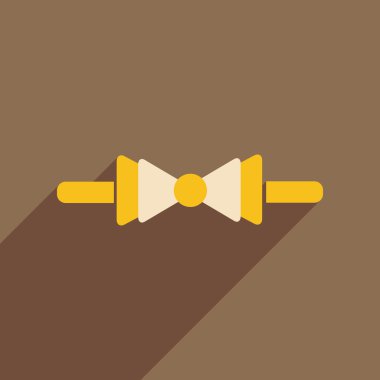 Uzun gölge kelebek kravat düz simgesi