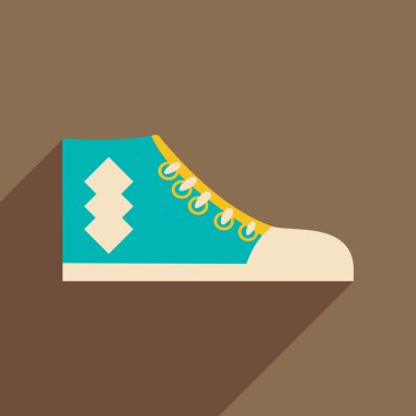 Uzun gölge rahat lastikbotlar ile düz simgesi