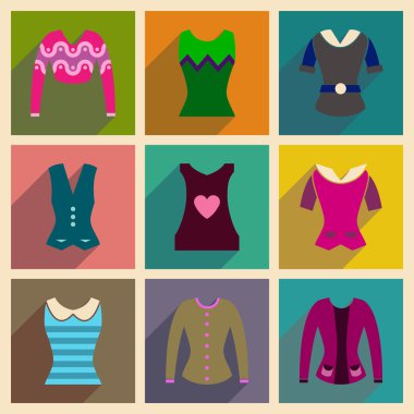 Düz kutsal kişilerin resmi ile uzun gölge Bayanlar Bluzlar kavramı