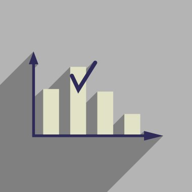 Uzun gölge grafik ile düz web simgesi