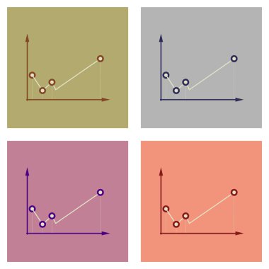 Şık düz tasarım simgeler grafik kavramı