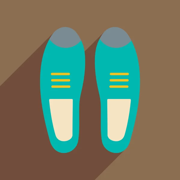 Flat ikonen med långa skugga män skor — Stock vektor