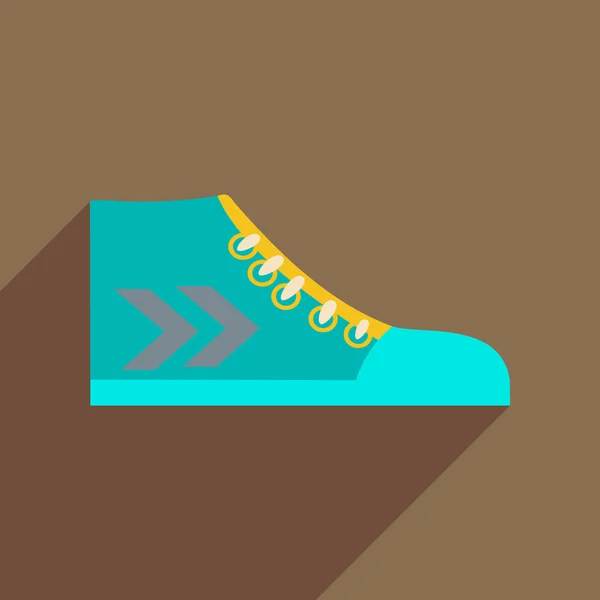 Icône plate avec ombre longue casual gumshoes — Image vectorielle