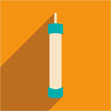 Düz gölge simgesi ve mobil uygulama el nargile ile