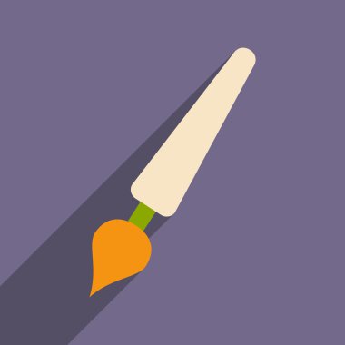 Düz gölge simgesi ve mobil uygulama kalem ile