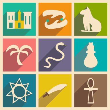 Düz gölge kavramı ve mobil uygulama Arapça simgeleri ile