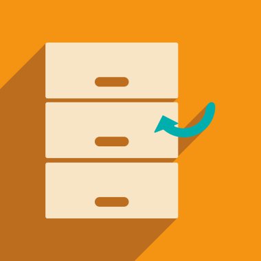 Düz gölge simgesi ve mobil uygulama dosyaları kaydetmek