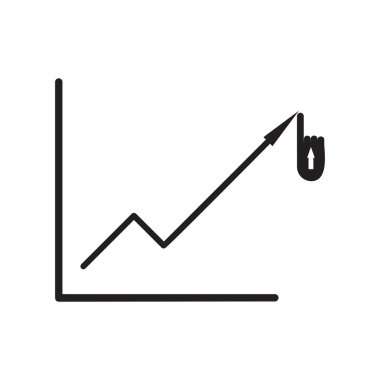 Gölge ekonomik grafik ile modern düz simgesi