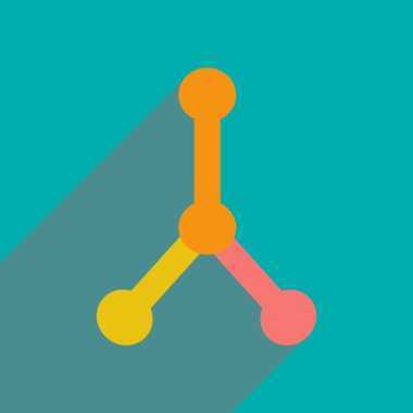 Düz gölge simgesi ve mobil uygulama reaktif ile