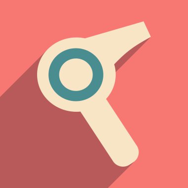 Düz gölge simgesi ve mobil uygulama saç kurutma makinesi ile