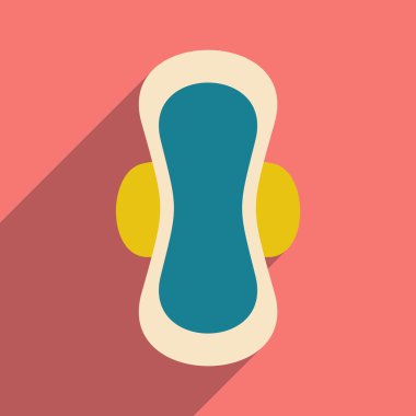 Düz gölge simgesi ve mobil uygulama kadınsı yastıkları ile