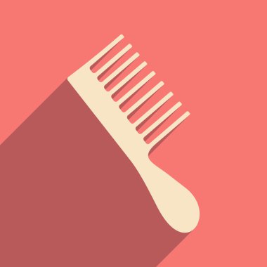 Düz gölge simgesi ve mobil uygulama saç fırçası ile