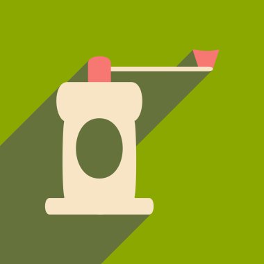 düz gölge simgesi ve Mobil Uygulama Kahve değirmeni ile