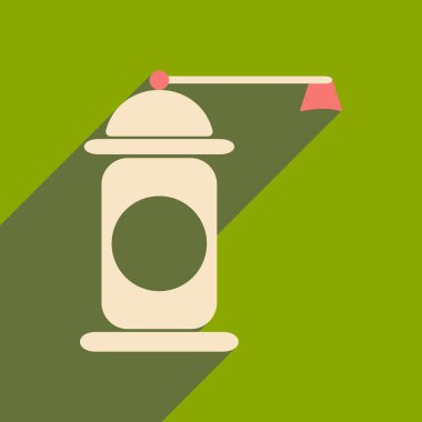 Düz gölge simgesi ve mobil uygulama karabiber değirmeni ile