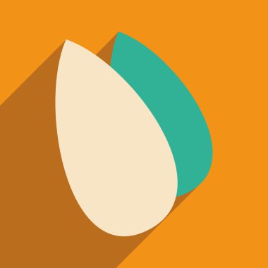 Düz gölge simgesi ve mobil uygulama badem ile