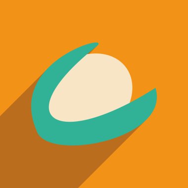 Düz gölge simgesi ve mobil uygulama fındık ile