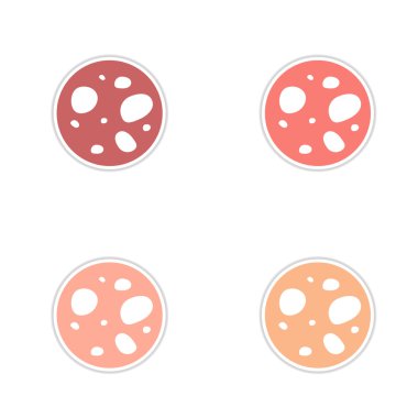 Beyaz arka plan gezegende kağıt etiketleri kümesi