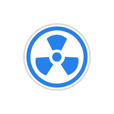 Kağıt etiket beyaz arka plan toksik sembolü